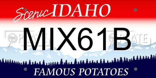 MIX61B Idaho License Plate