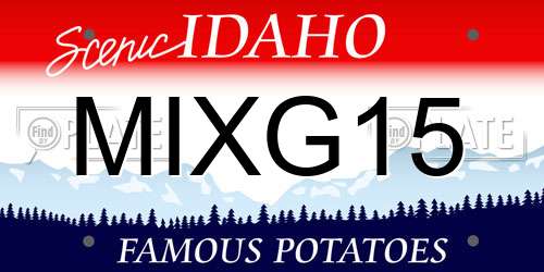 MIXG15 Idaho License Plate
