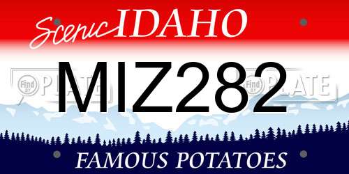 MIZ282 Idaho License Plate