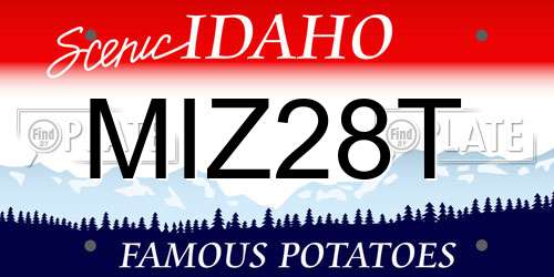 MIZ28T Idaho License Plate