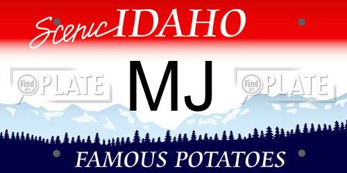 MJ Idaho License Plate