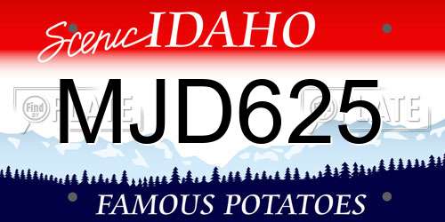 MJD625 Idaho License Plate