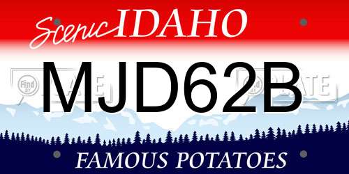 MJD62B Idaho License Plate