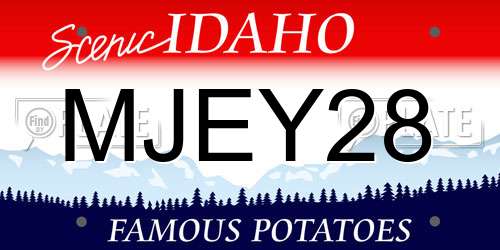 MJEY28 Idaho License Plate