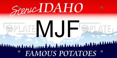 MJF Idaho License Plate