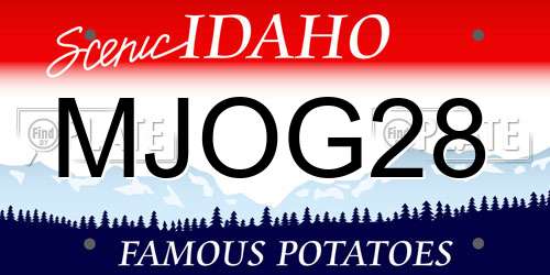 MJOG28 Idaho License Plate