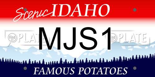 MJS1 Idaho License Plate