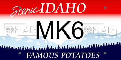 MK6 Idaho License Plate