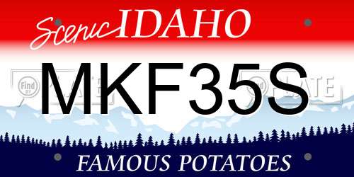 MKF35S Idaho License Plate