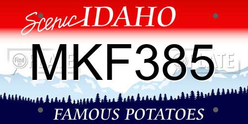 MKF385 Idaho License Plate