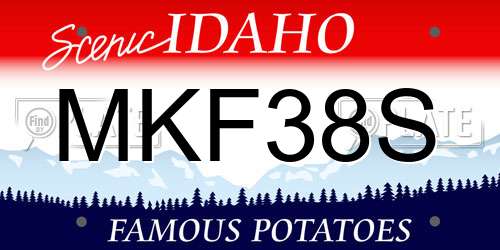 MKF38S Idaho License Plate