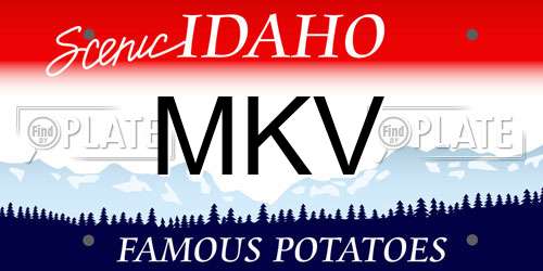 MKV Idaho License Plate