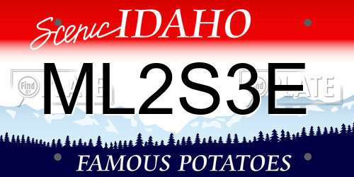 ML2S3E Idaho License Plate