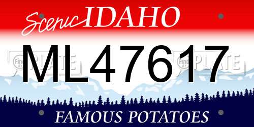 ML47617 Idaho License Plate