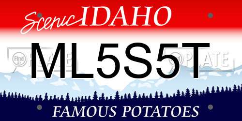 ML5S5T Idaho License Plate