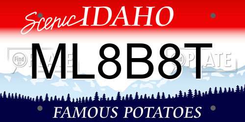 ML8B8T Idaho License Plate