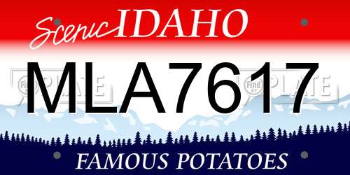 MLA7617 Idaho License Plate