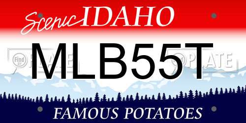 MLB55T Idaho License Plate