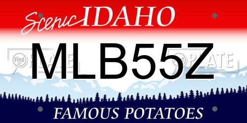 MLB55Z Idaho License Plate