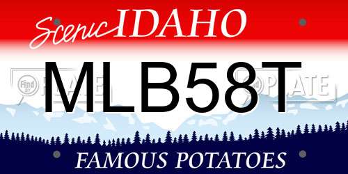 MLB58T Idaho License Plate