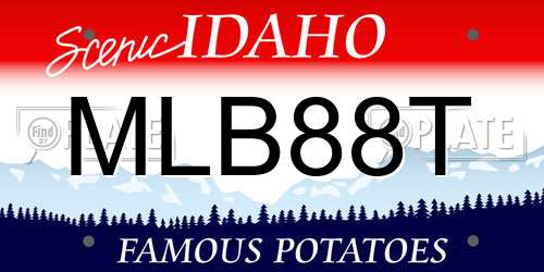 MLB88T Idaho License Plate