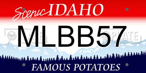 MLBB57 Idaho License Plate