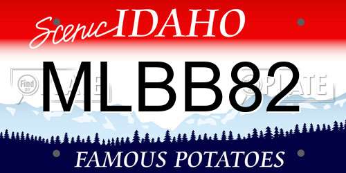 MLBB82 Idaho License Plate