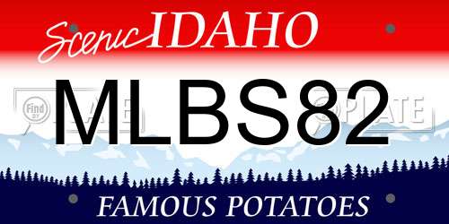 MLBS82 Idaho License Plate