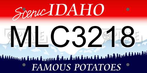 MLC3218 Idaho License Plate