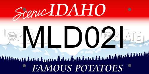 MLD02I Idaho License Plate