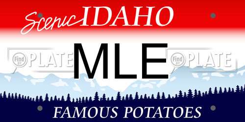 MLE Idaho License Plate