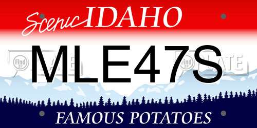 MLE47S Idaho License Plate