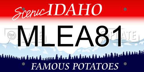 MLEA81 Idaho License Plate