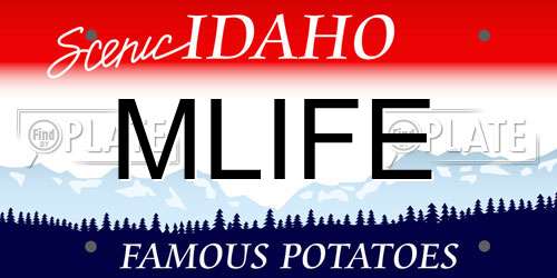 MLIFE Idaho License Plate
