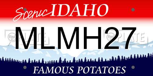 MLMH27 Idaho License Plate