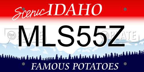 MLS55Z Idaho License Plate