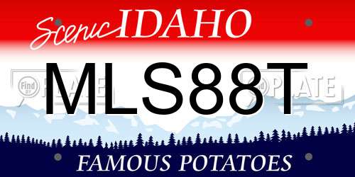 MLS88T Idaho License Plate