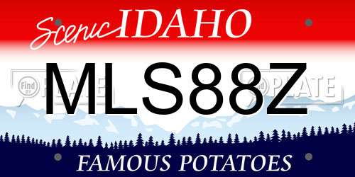 MLS88Z Idaho License Plate