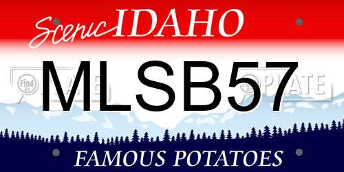 MLSB57 Idaho License Plate