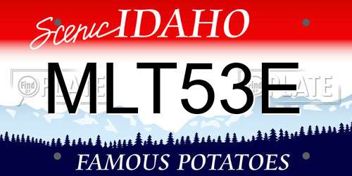 MLT53E Idaho License Plate