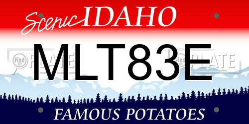 MLT83E Idaho License Plate