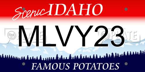MLVY23 Idaho License Plate