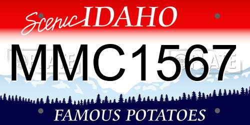 MMC1567 Idaho License Plate