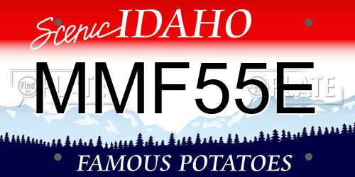 MMF55E Idaho License Plate