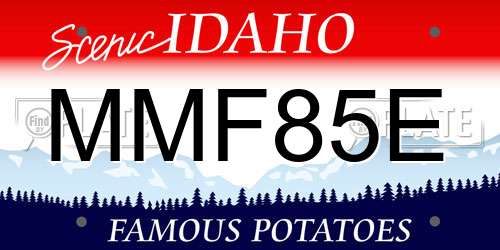 MMF85E Idaho License Plate