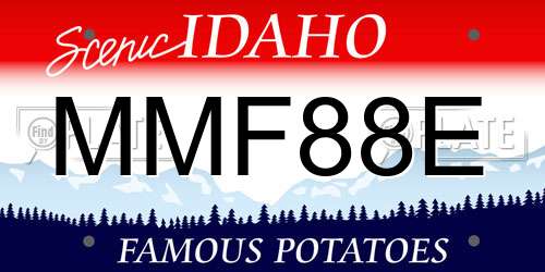 MMF88E Idaho License Plate