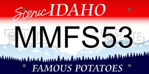 MMFS53 Idaho License Plate