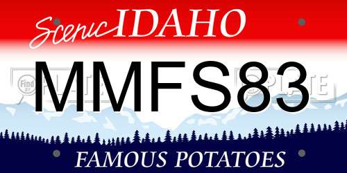 MMFS83 Idaho License Plate