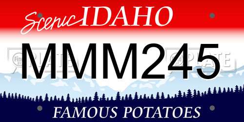 MMM245 Idaho License Plate