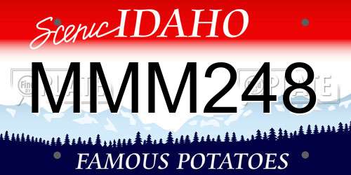 MMM248 Idaho License Plate